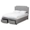 Baxton Studio Aubrianne Modern Grey Upholstered Queen Storage Bed 143-8055 - alternate 4